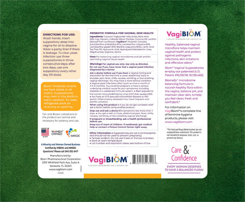 Boric Acid + Probiotics + Prebiotics Vaginal Suppository