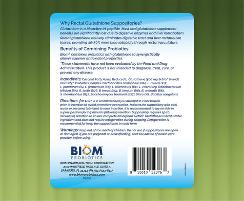 L-Glutathione + Probiotic Suppository