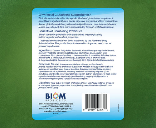 L-Glutathione + Probiotic Suppository