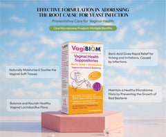 Boric Acid + Probiotics + Prebiotics Vaginal Suppository