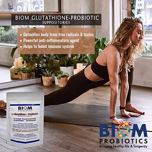 Gut Microbiome Human Health Probiotics | Biom Probiotics | Probiotics | High Potency Glutathione Probiotic Suppository