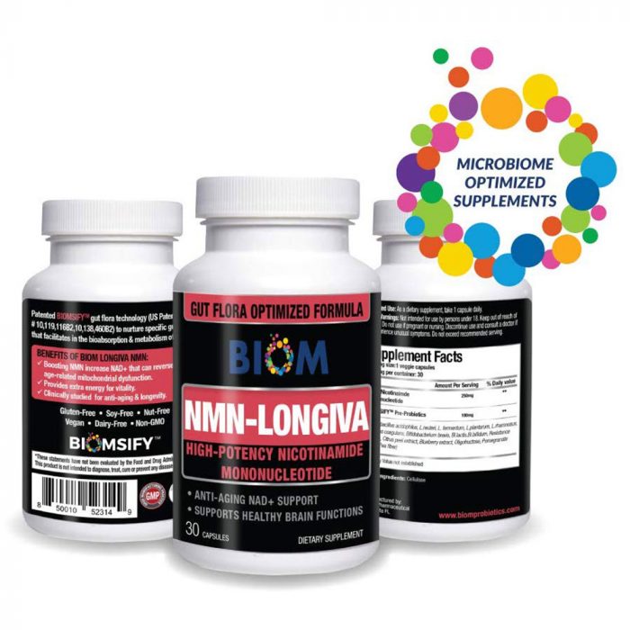 Supports Healthy Aging and Longevity | Biom Probiotics | Biom NMN Longiva | Biom Anti aging Probiotic | Healthy aging probiotic Supplement