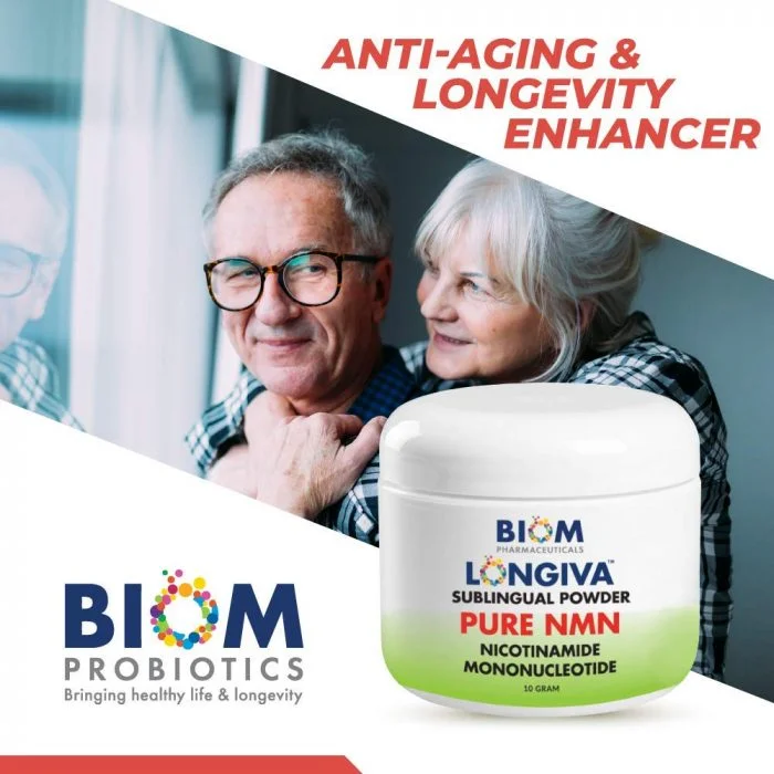 Promotes Healthy Aging | Biom Probiotics | Biom NMN Sublingual Powder | NMN Sublingual Powder
