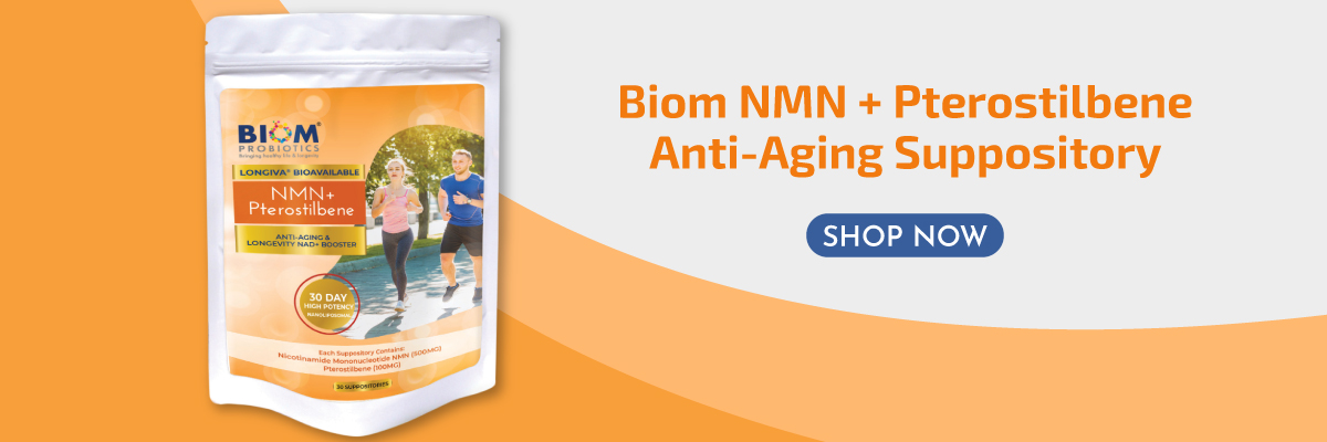 Biom NMN (500mg) + Pterostilbene Anti-Aging Suppository